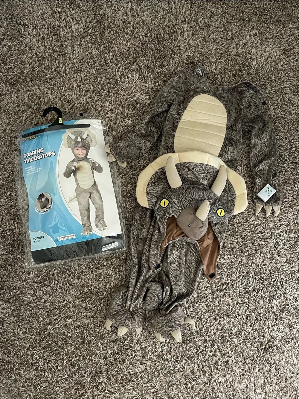 3T-4T Roaring Triceratops Costume